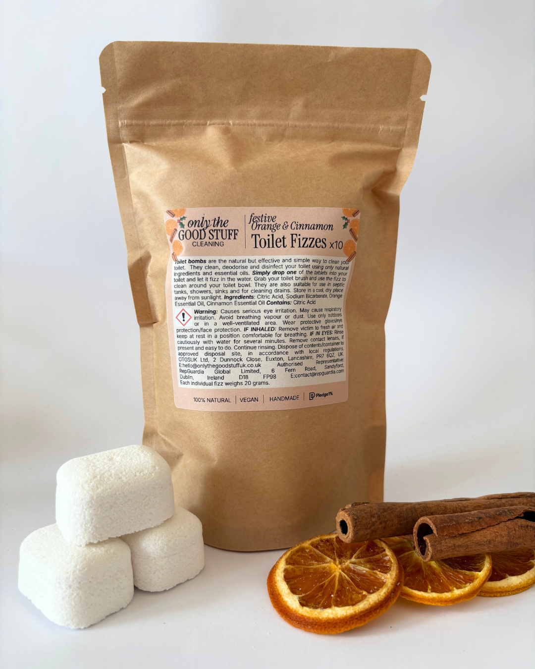 NEW Festive Toilet Fizzes- Orange & Cinnamon (Wholesale)