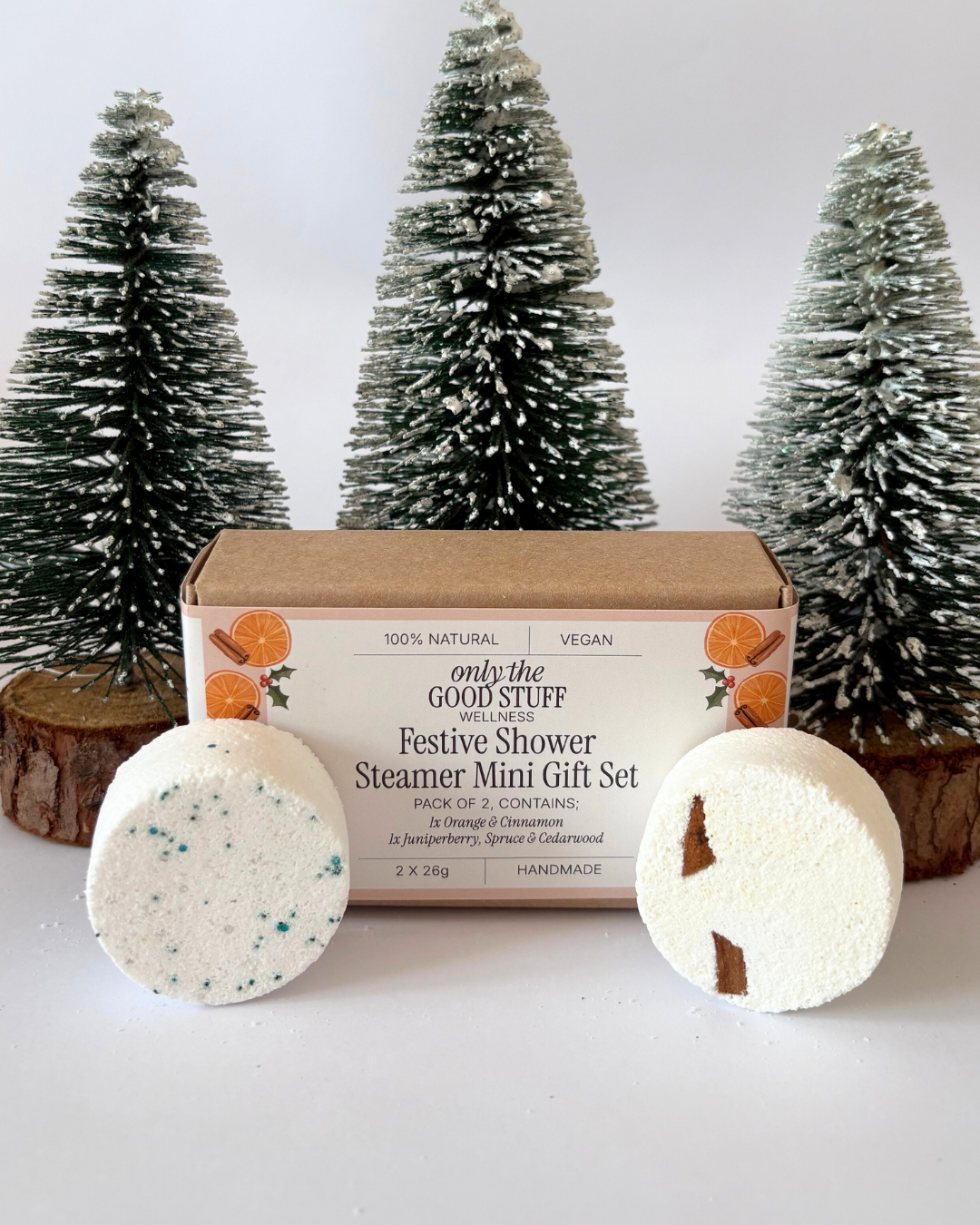 Two Piece Mini Shower Steamer Gift Set- Festive