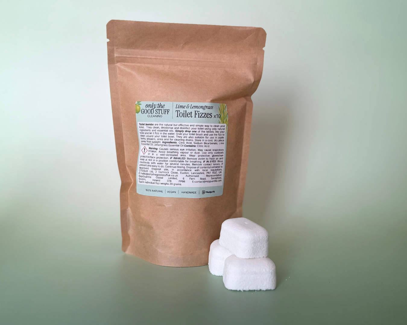 Toilet Fizzes- Lime & Lemongrass