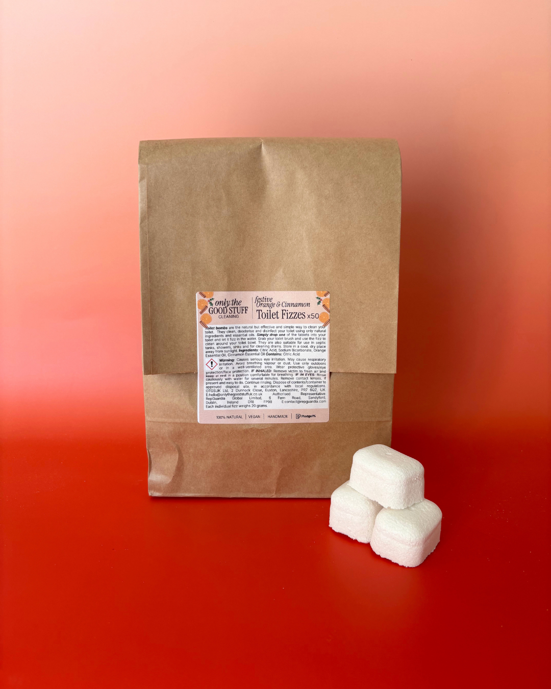 NEW Festive Toilet Fizzes- Orange & Cinnamon (Wholesale)