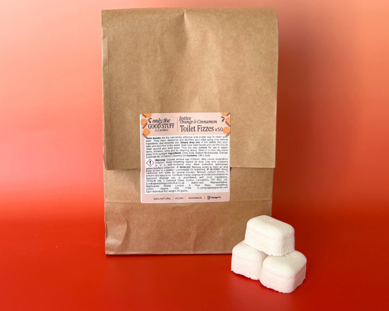 NEW Festive Toilet Fizzes- Orange & Cinnamon (Wholesale)