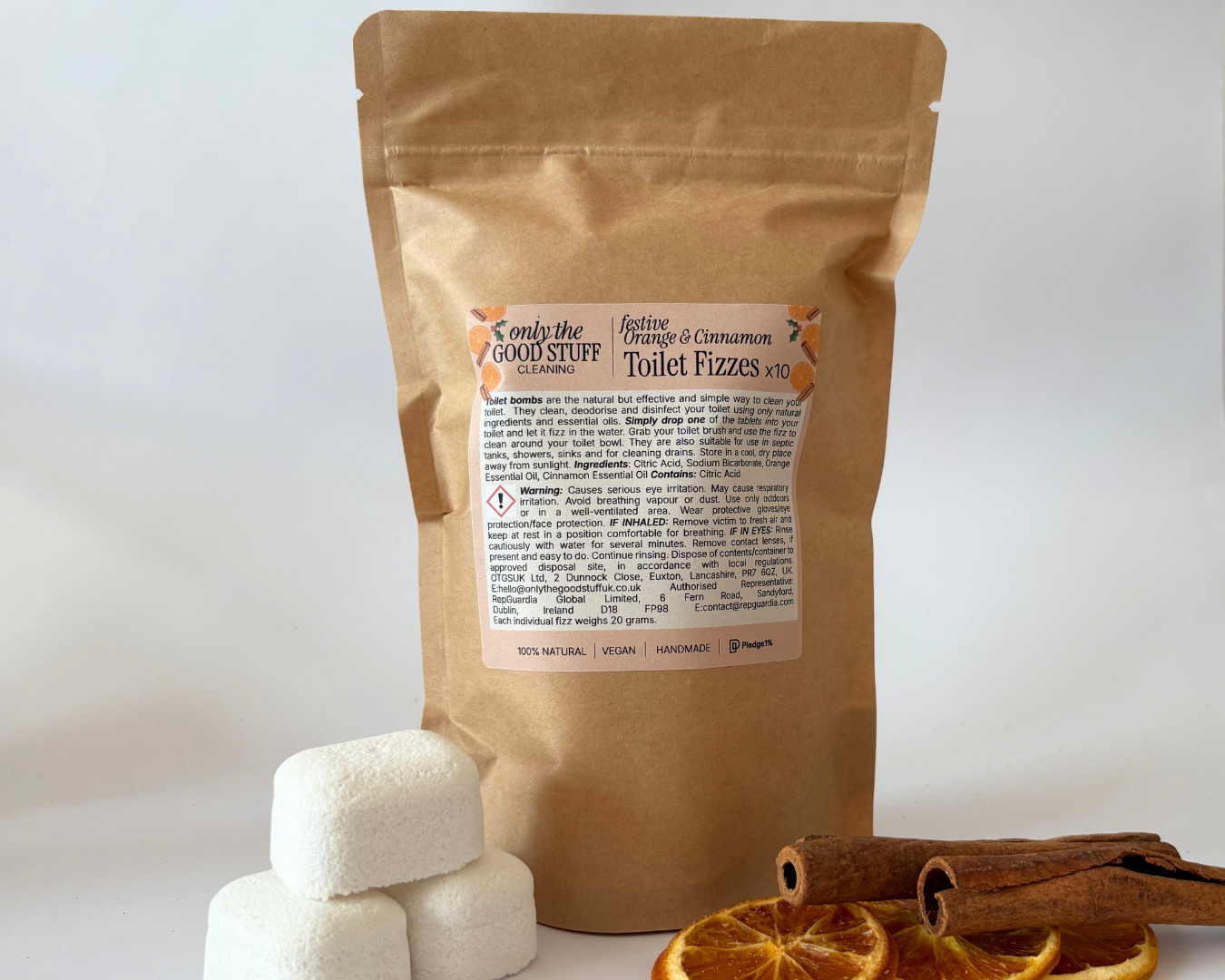 NEW Festive Toilet Fizzes- Orange & Cinnamon (Wholesale)