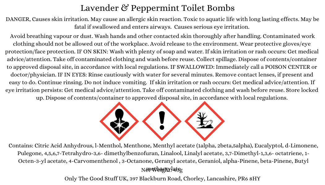 Toilet Bombs- Lavender & Peppermint