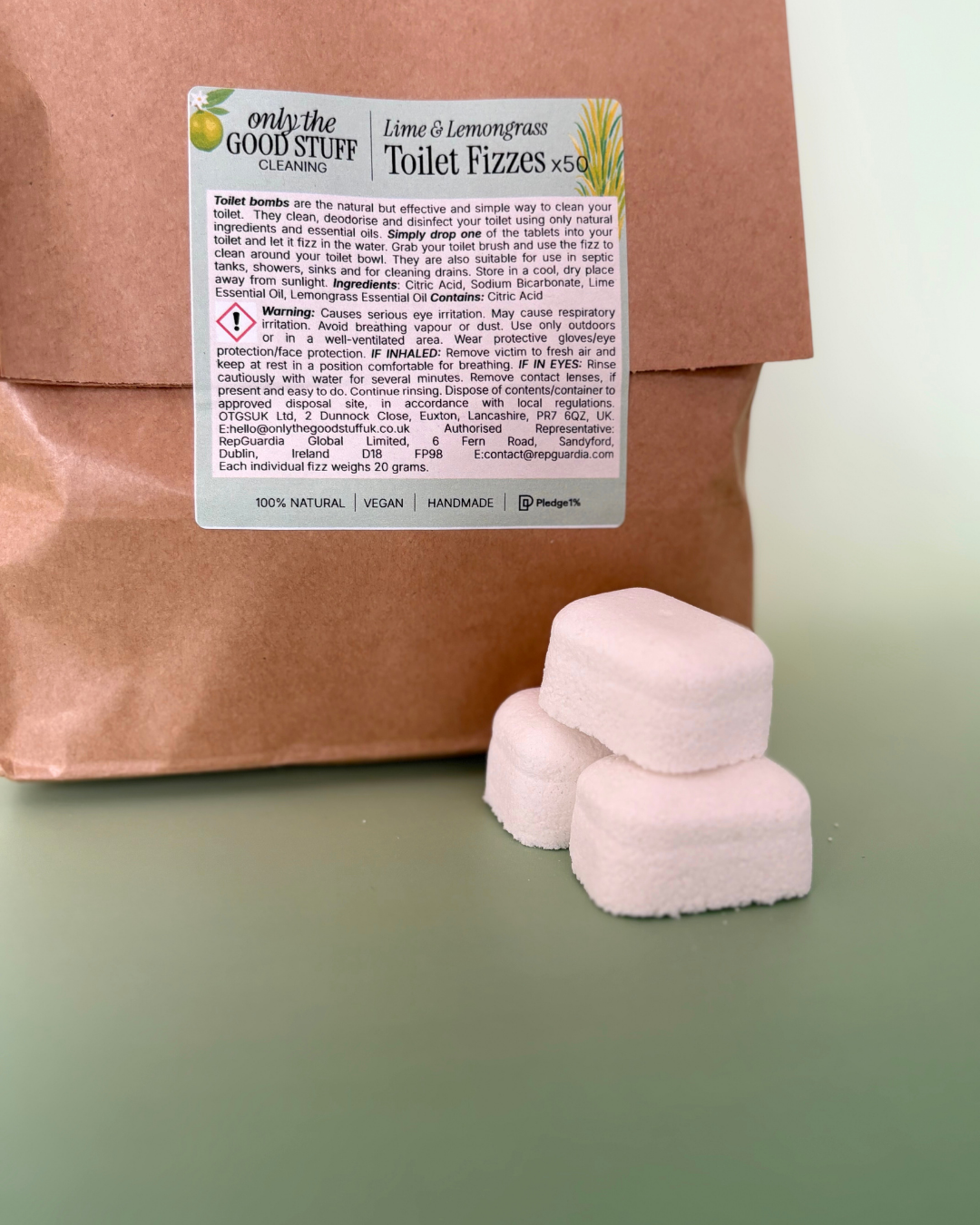 Toilet Fizzes- Lime & Lemongrass
